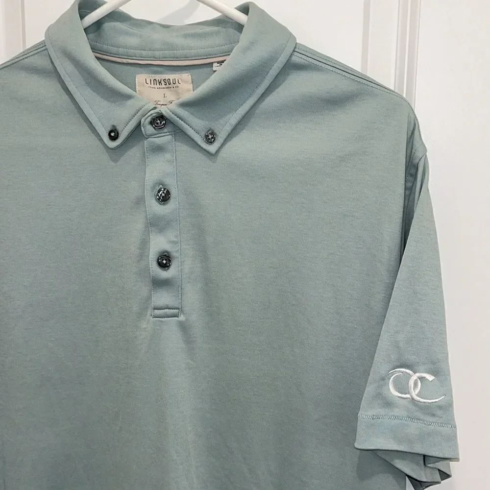 Linksoul John Ashworth Co Tempus Fugit Men’s Casual golf Polo shirt-Old Chatham